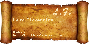 Laux Florentina névjegykártya
